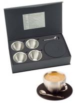 Cappuccino Coffee Gift Set, Stainless Mugs, Conference Items
